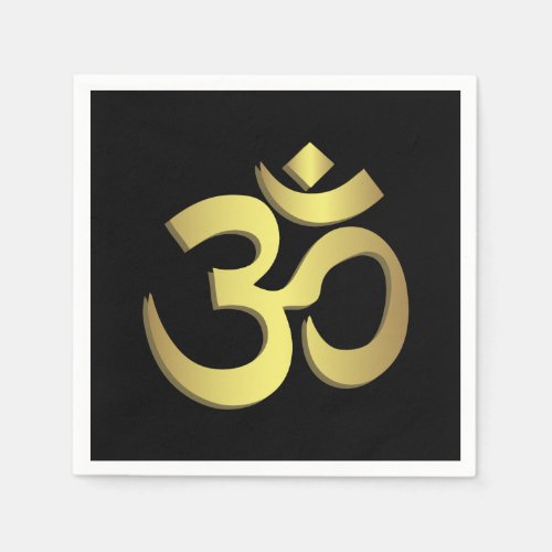 Om  Aum  Namaste yoga symbol Paper Napkins