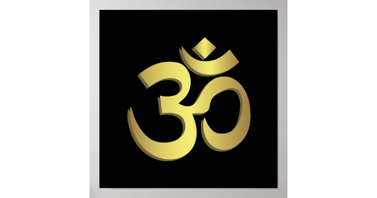 Om ( Aum ) Namaste yoga symbol Poster | Zazzle
