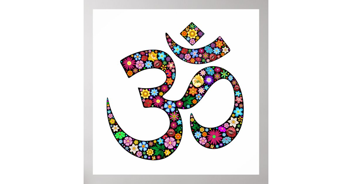 Om Aum Namaste Yoga Symbol Posters Zazzle 7688