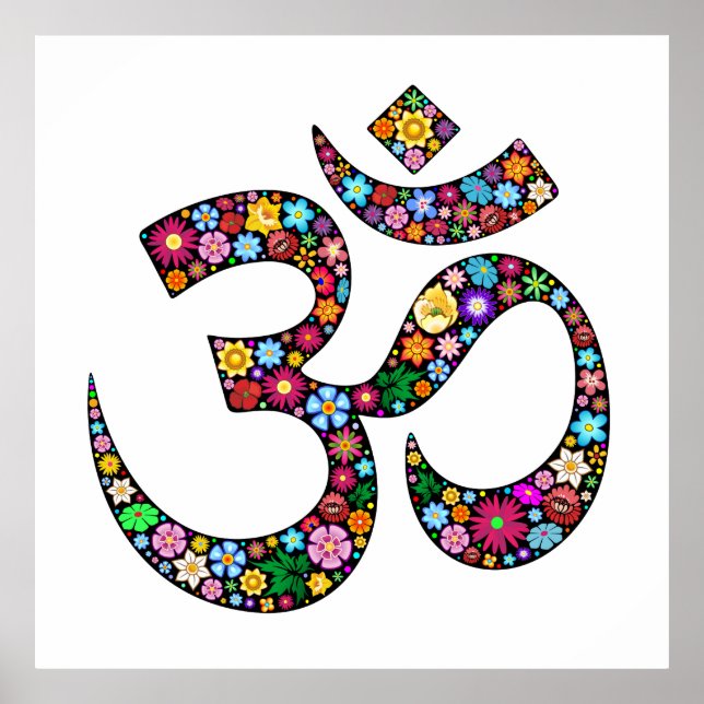 Om Aum Namaste Yoga Symbol posters (Front)