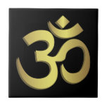 Om ( Aum ) Namaste Yoga Symbol Tile at Zazzle