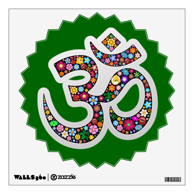 Om Aum Namaste Yoga Symbol Wall decal (Front)