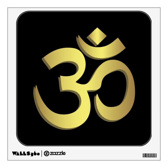 Om ( Aum ) Namaste yoga symbol Wall Decal (Front)