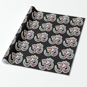 Om Aum Namaste Yoga Symbol Wrapping Paper