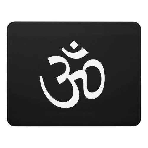 Om Aum outline Icon Hinduism Symbol black white Door Sign