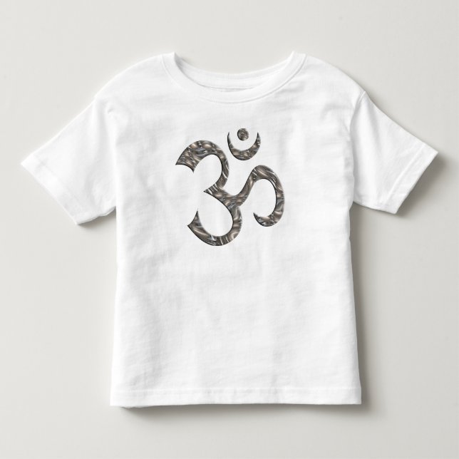 OM / AUM - SILVER TODDLER T-SHIRT (Front)