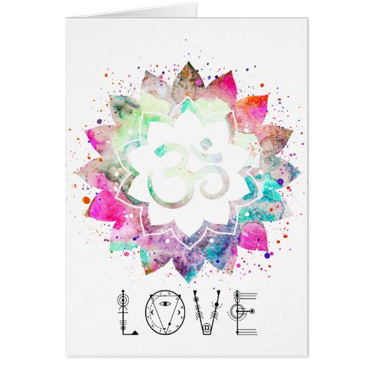 *~* OM AUM Symbol Lotus Flower Mandala LOVE (Front)