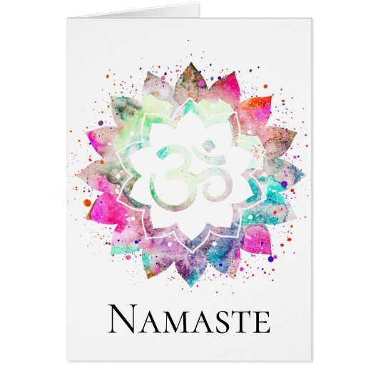 *~* OM AUM Symbol Lotus Flower Mandala New Age (Front)