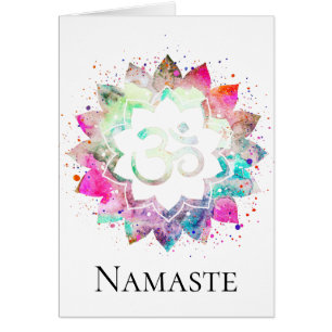 *~* OM AUM Symbol Lotus Flower Mandala New Age Cards