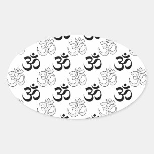 Om, Aum Symbol Oval Sticker