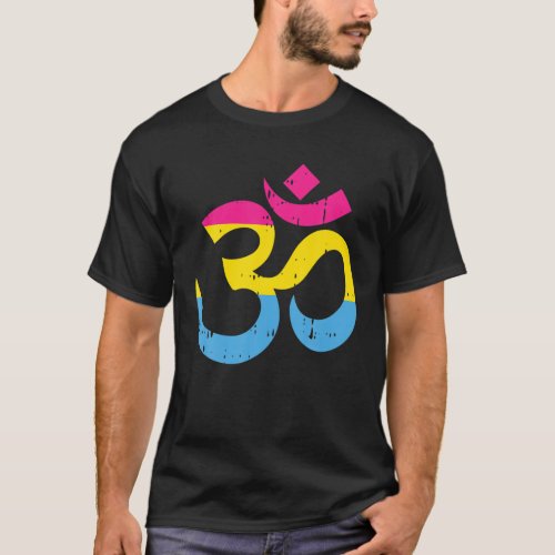 Om Aum Symbol Pansexual Yoga Yogi Pan Pride Flag L T_Shirt