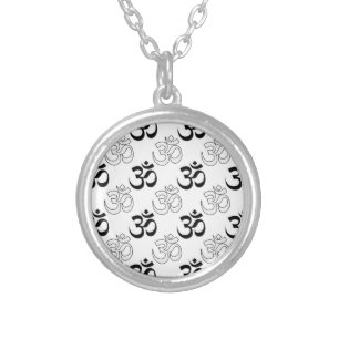 Om, Aum Symbol Silver Plated Necklace