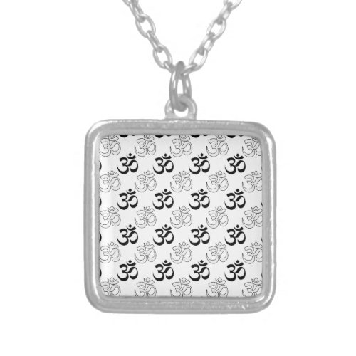 Om Aum Symbol Silver Plated Necklace