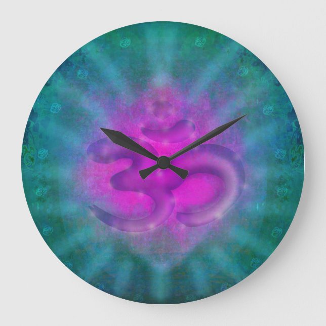 om aum symbol Wall Clock (Front)