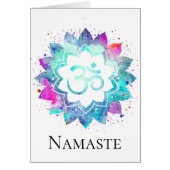 *~* OM AUM Symbol Watercolor Lotus Mandala (Front)
