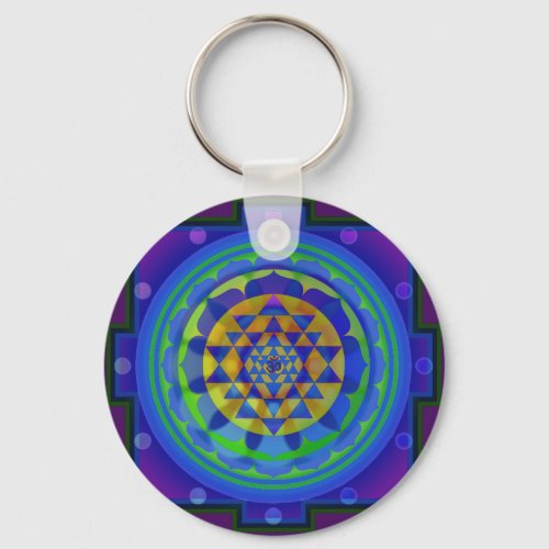 Om AUM Yantra mandala Keychain