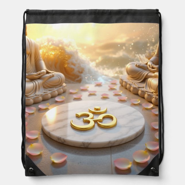OM - AUM - ZEN BUDDHISM DRAWSTRING BAG (Front)