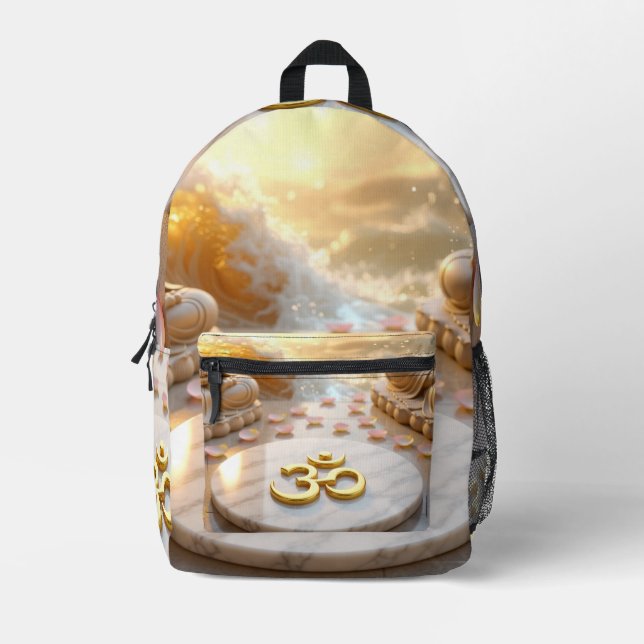 OM - AUM - ZEN BUDDHISM PRINTED BACKPACK (Front)