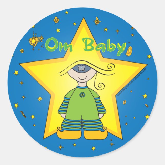 Om Baby small sticker (Front)