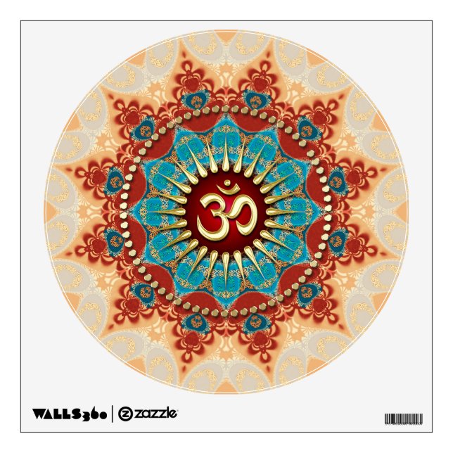 OM Bohemian Mandala Wall Sticker (Front)