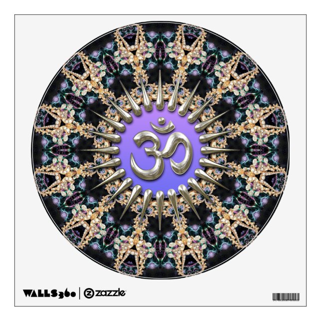 OM Bohemian Mandala Wall Sticker (Front)