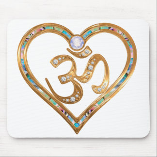 OM centered heart pad Mouse Pad
