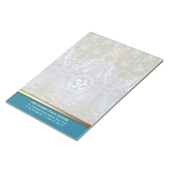 OM Chakra Yoga Personalized Notepad (Angled)