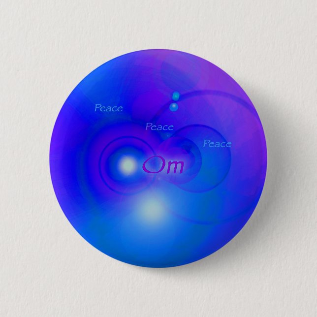 Om Circle Pinback Button (Front)