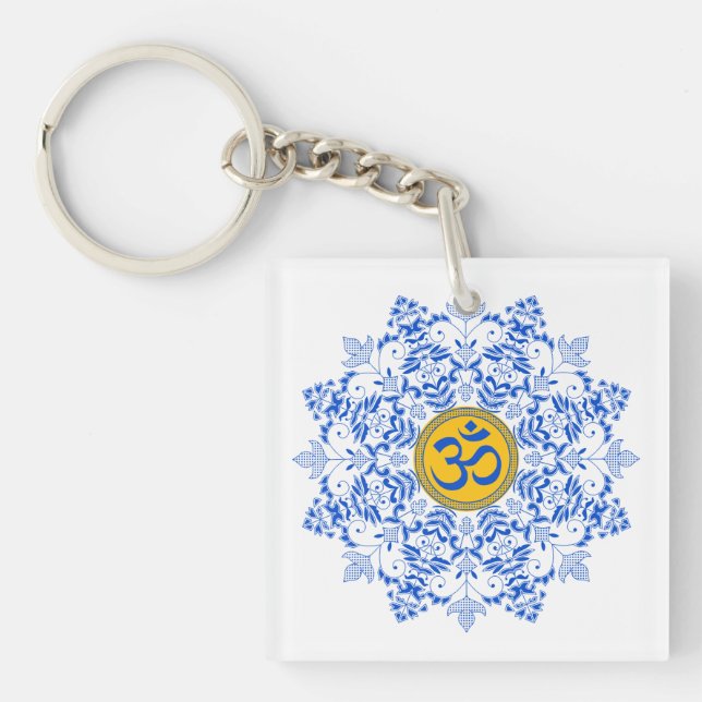 Om design keychain (Front)