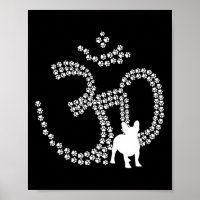 Om Dog Paws French Bulldog Yoga Aum Ohm Symbol Fun
