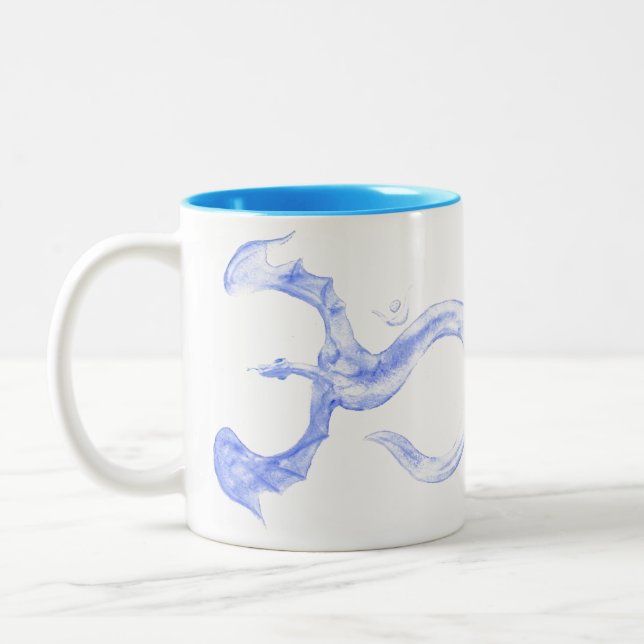 Om Dragon Two-Tone Coffee Mug (Left)