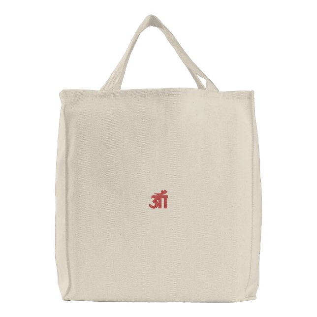 OM EMBROIDERED TOTE BAG (Front)
