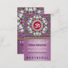 Om Energy Yoga Healing Star Business Card