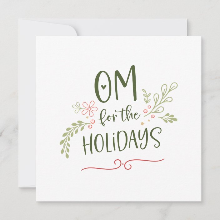 OM for the Holidays Handwritten Typography Holiday Card | Zazzle.com