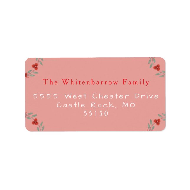 'Om For The Holidays' Yoga and Wreath Label (Front)