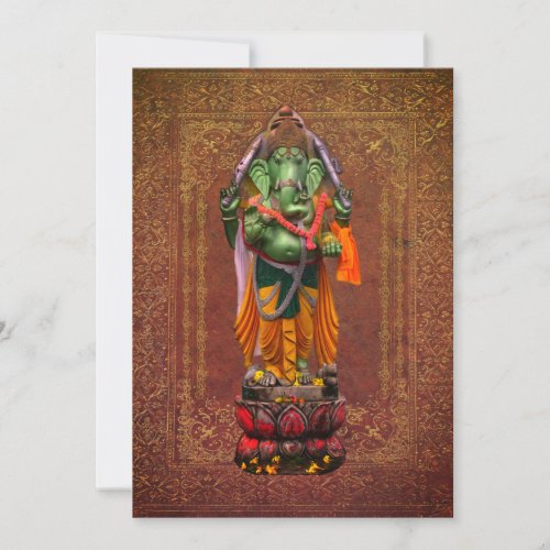 Om Gan Ganpataye Mantra to Lord Ganesha Card
