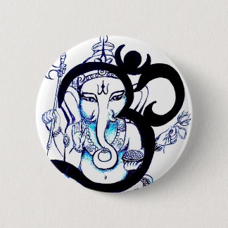 OM  -  Ganesha Pinback Button