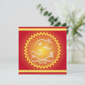 Om Ganesha with yellow star (Standing Front)