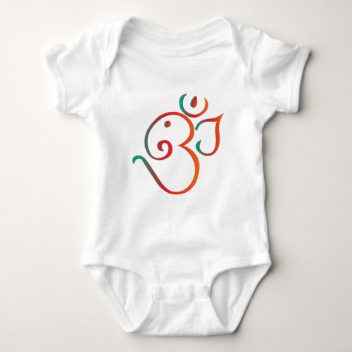 Om_ganpati_green_orange Baby Bodysuit