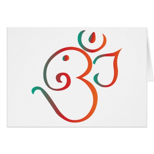 Om-ganpati-green-orange Cards (Front Horizontal)