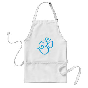 Om-ganpati-turqoise Adult Apron