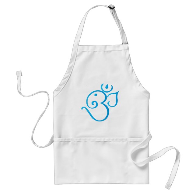 Om-ganpati-turqoise Adult Apron (Front)