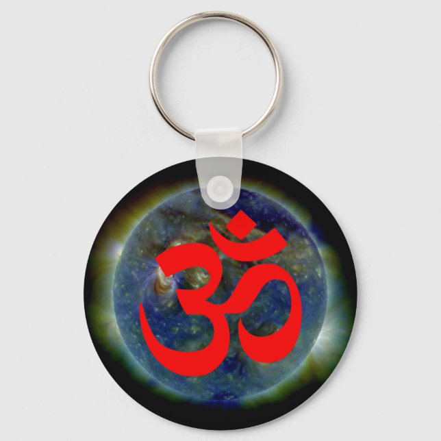om heart keychain (Front)