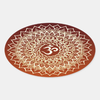 OM HINDU SYMBOL OVAL STICKER