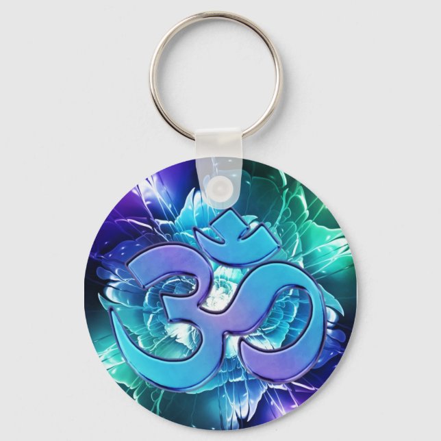 Om I See Blues and Greens Keychain (Front)