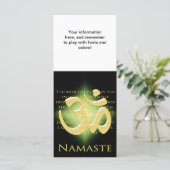 Om in Black & Gold - Namaste (Standing Front)