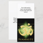 Om in Black & Gold - Namaste (Front/Back)