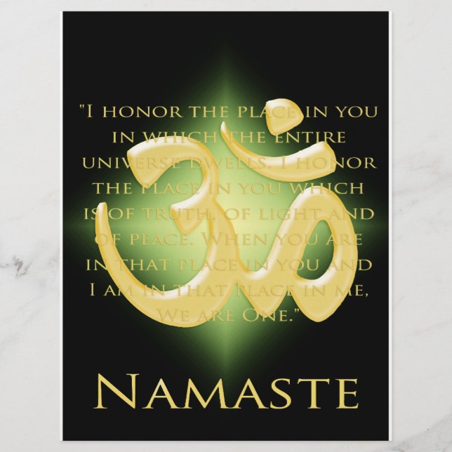 Om in Black & Gold - Namaste Flyer (Front)
