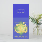 Om in Blue & Gold - Namaste (Standing Front)