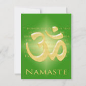 Om in Green & Gold - Namaste (Front)